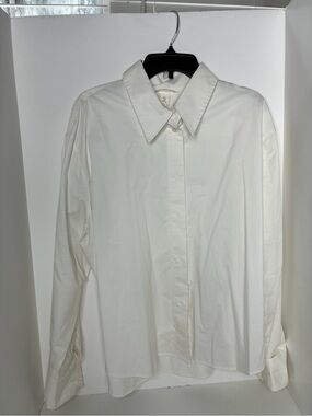 Classic White Women Button-Down Shirt